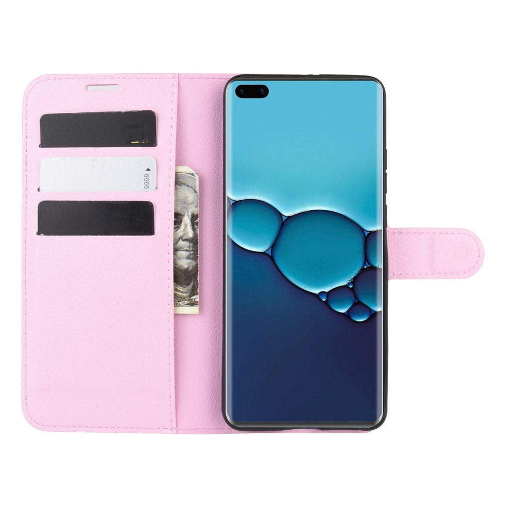 A-One Brand - Litchi Plånboksfodral till Huawei P40 - Rosa