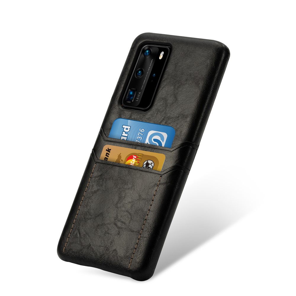 A-One Brand - Skal med kortplatser till Huawei P40 Pro - Svart