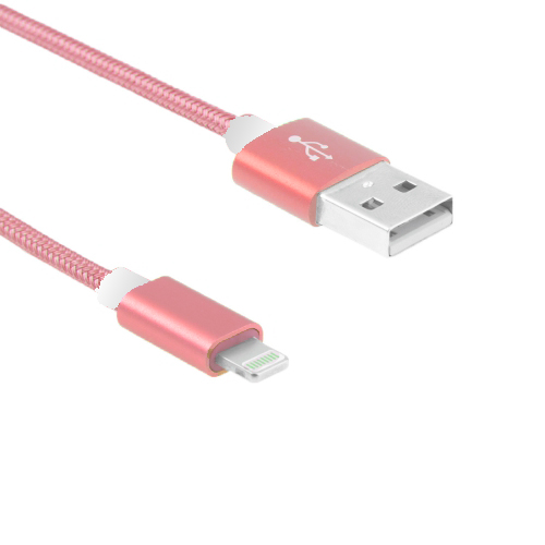 SiGN - SiGN USB Kabel med Lightning Kontakt 3A, 2m - Rosa