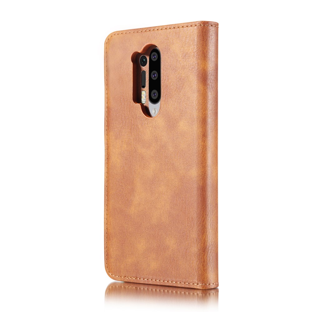 DG.MING - DG.MING Detachable Äkta Läder Plånboksfodral OnePlus 8 Pro - Brun