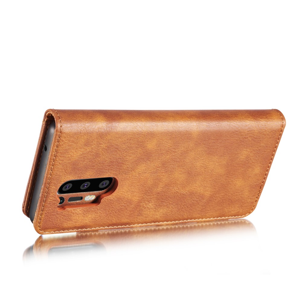 DG.MING - DG.MING Detachable Äkta Läder Plånboksfodral OnePlus 8 Pro - Brun