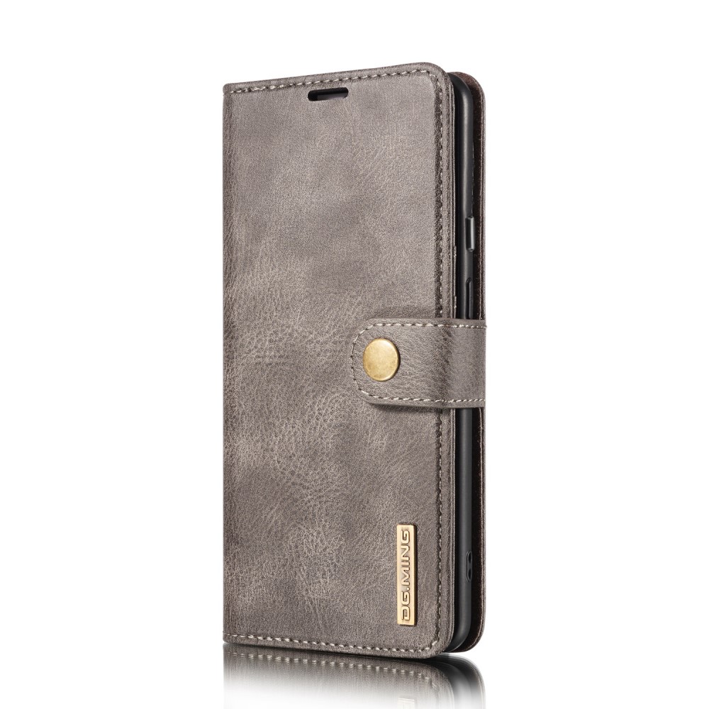 DG.MING - DG.MING Detachable Äkta Läder Plånboksfodral OnePlus 8 Pro - Grå