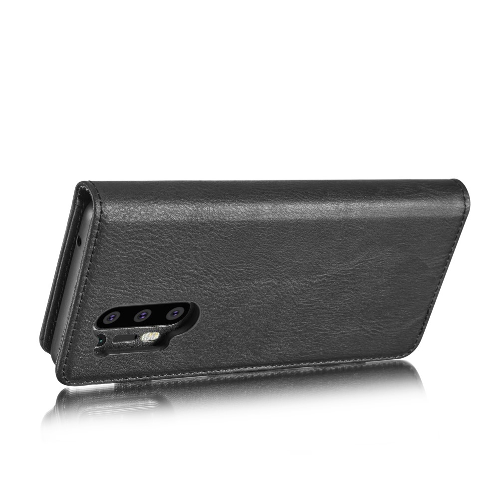 OEM - DG.MING Detachable Äkta Läder Plånboksfodral OnePlus 8 Pro - Svart