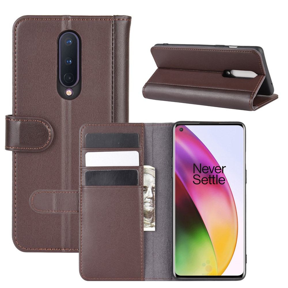 OEM
Äkta Läder Plånboksfodral OnePlus 8 - Brun