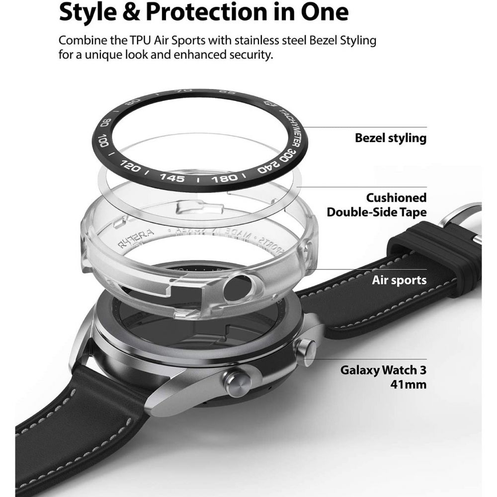 Ringke
RINGKE Air & Bezel Styling Galaxy Watch 3 (41mm) - Svart