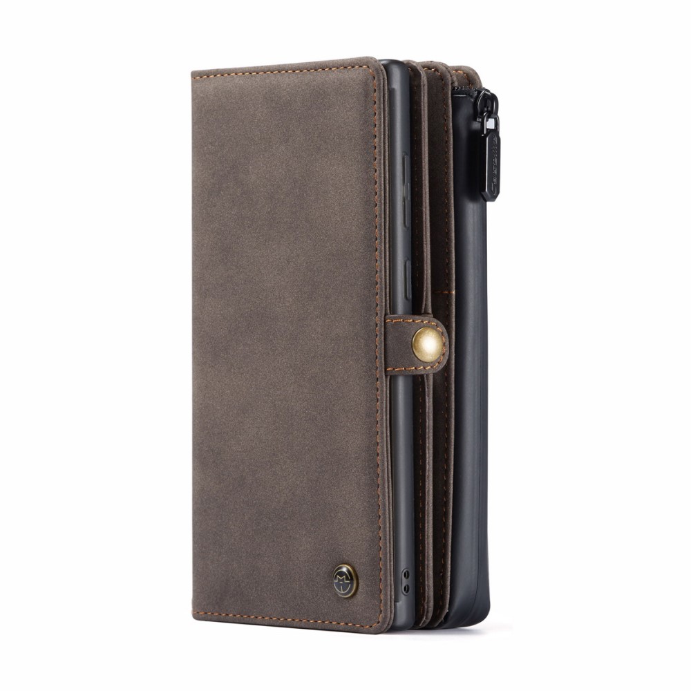 Caseme - CASEME 2-in-1 Plånboksfodral för Samsung Galaxy S20 Ultra - Brun