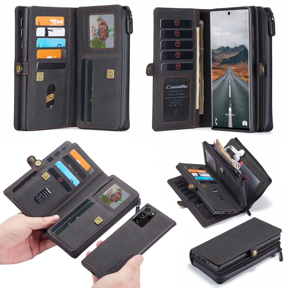 UTGATT1 - CASEME Galaxy S20 Ultra Plånboksfodral 2-in-1 Detachable - Svart