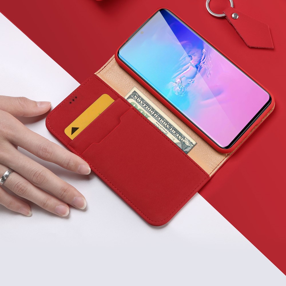 UTGÅTT
Dux Ducis Wish Series Äkta Läderfodral till Galaxy S20 Ultra - Röd