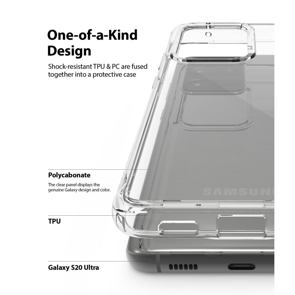 Ringke
RINGKE Fusion Shock Absorption Skal till Samsung Galaxy S20 Ultra - Clear