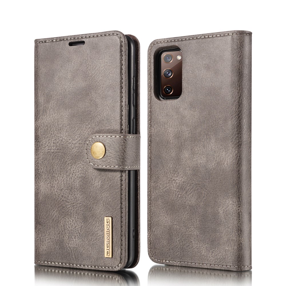 DG.MING
DG.MING Detachable Äkta Läder Plånboksfodral Samsung Galaxy S20 FE - Grå