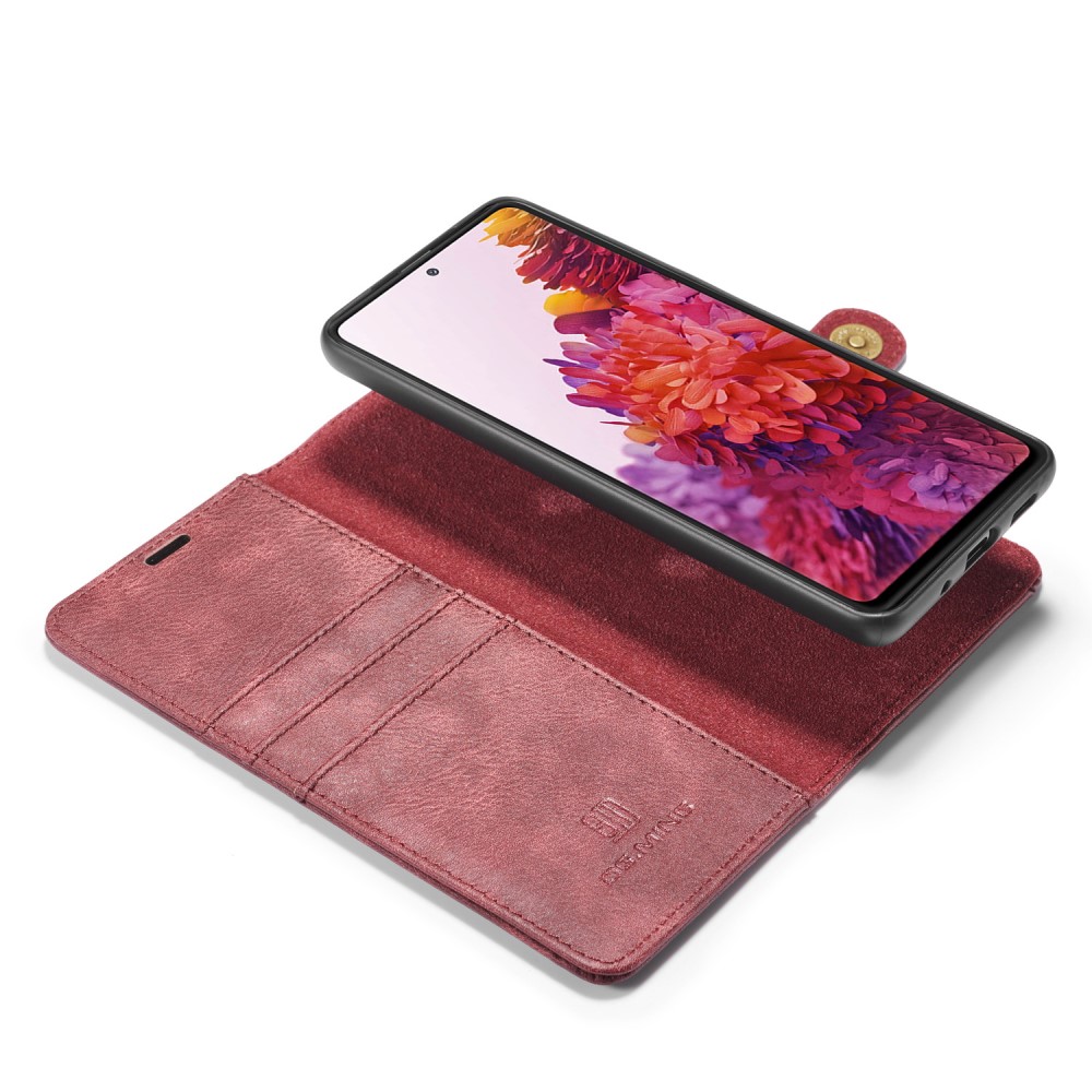 DG.MING
DG.MING Detachable Äkta Läder Plånboksfodral Samsung Galaxy S20 FE - Röd