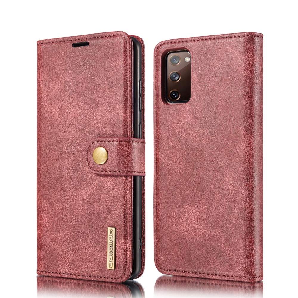 DG.MING
DG.MING Detachable Äkta Läder Plånboksfodral Samsung Galaxy S20 FE - Röd