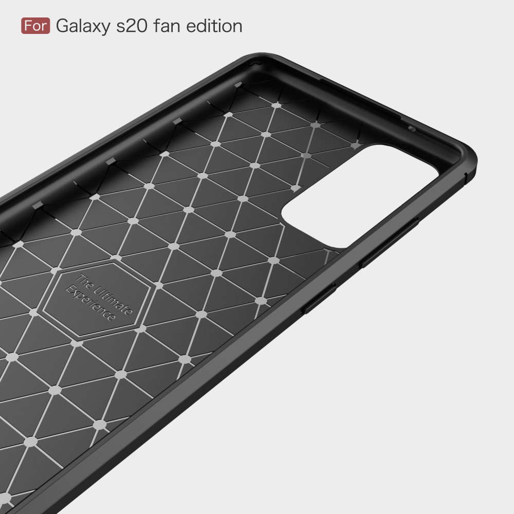 A-One Brand - Carbon Fibre Mobilskal Galaxy S20 FE - Svart