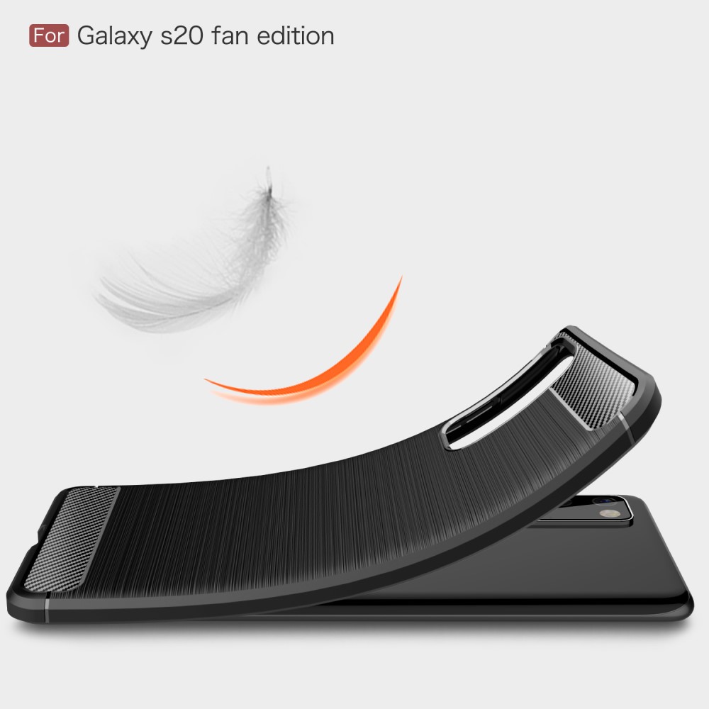 A-One Brand - Carbon Fibre Mobilskal Galaxy S20 FE - Svart