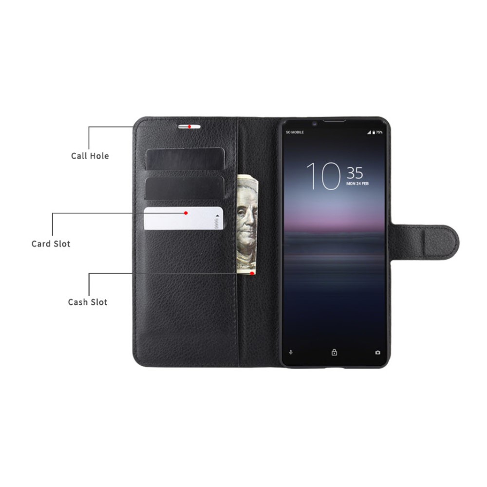 Imak
Litchi Läder plånboksfodral Sony Xperia 1 II - Svart