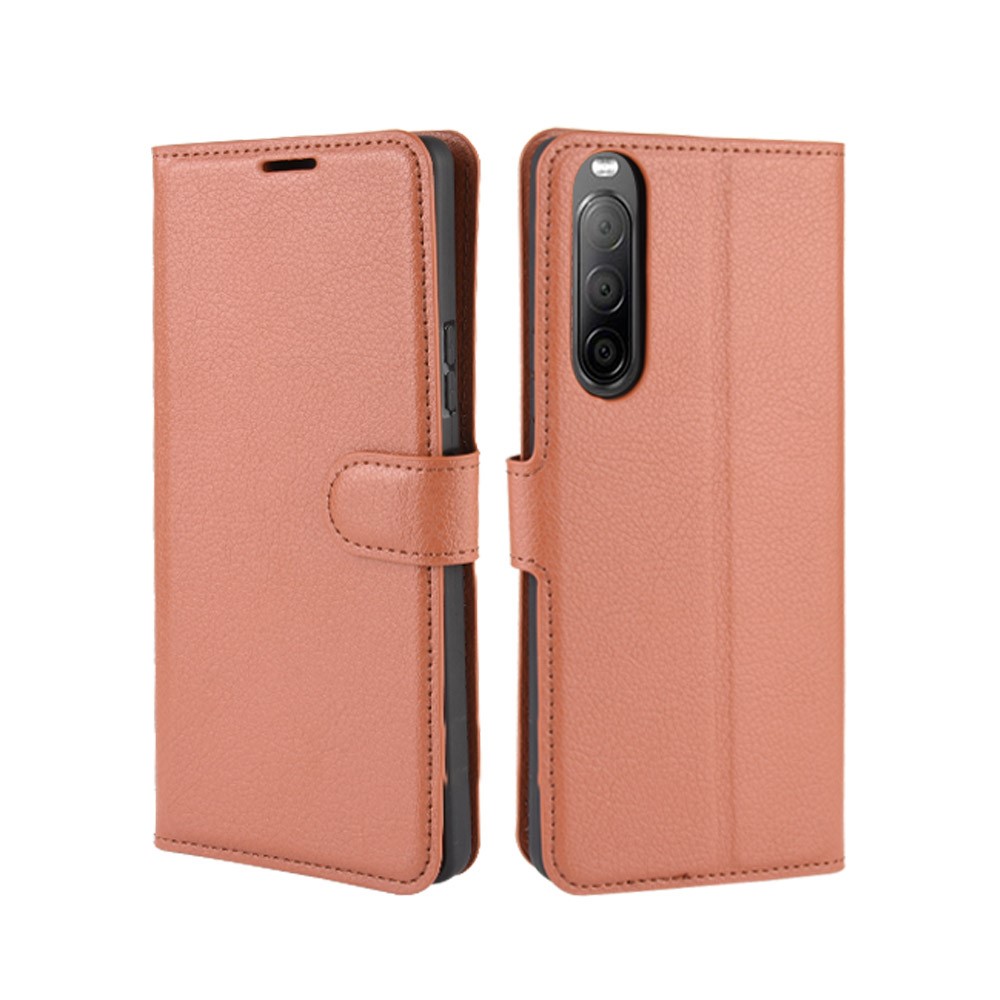 OEM
Litchi Läder plånboksfodral Sony Xperia 10 II - Brun
