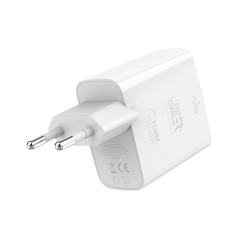 Puro - Puro – Väggladdare 12W , 1USB-C , 32W - Vit