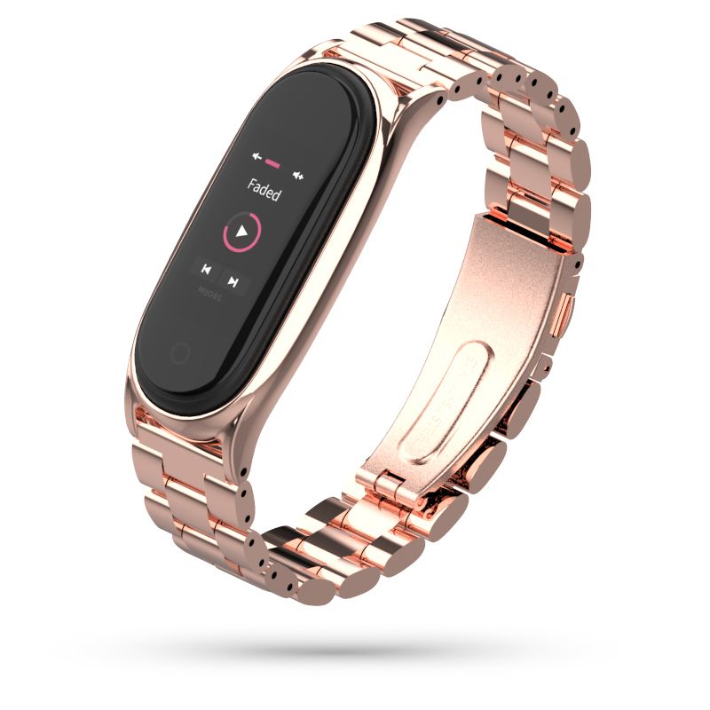 Tech-Protect - Tech-Protect Stainless Xiaomi Mi Smart Band 5 - Rose Gold