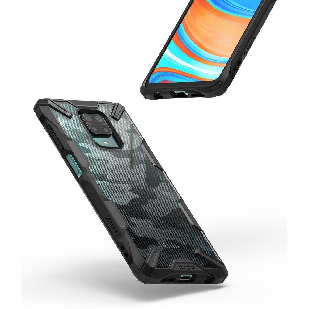UTGÅTT - Ringke - Fusion X Xiaomi Redmi Note 9 / 9 Pro - Camo Svart