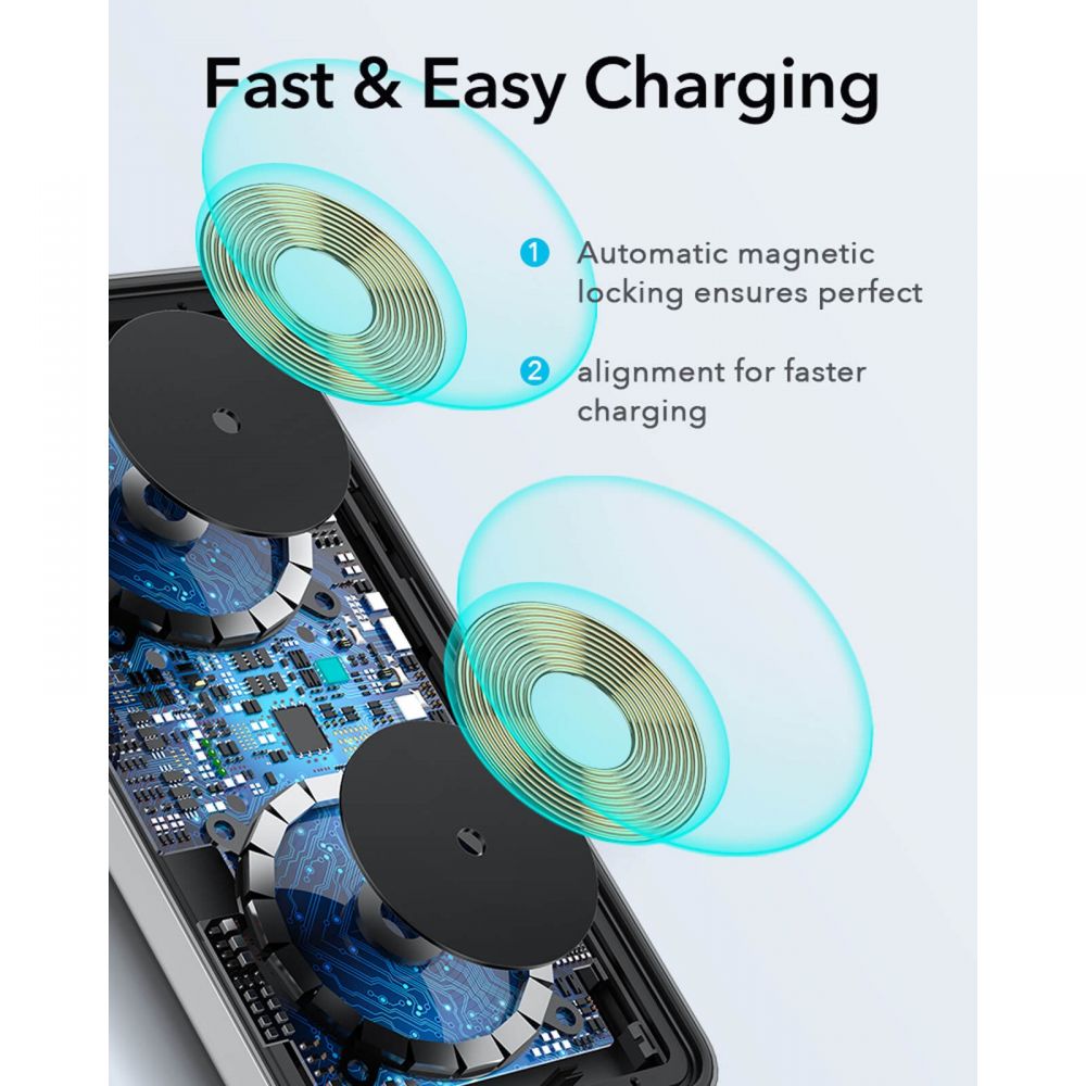 ESR
ESR - Halolock 2in1 Magnetic Magsafe Wireless Charger - Svart