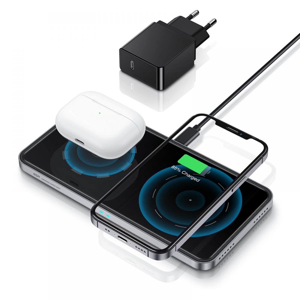 ESR
ESR - Halolock 2in1 Magnetic Magsafe Wireless Charger - Svart