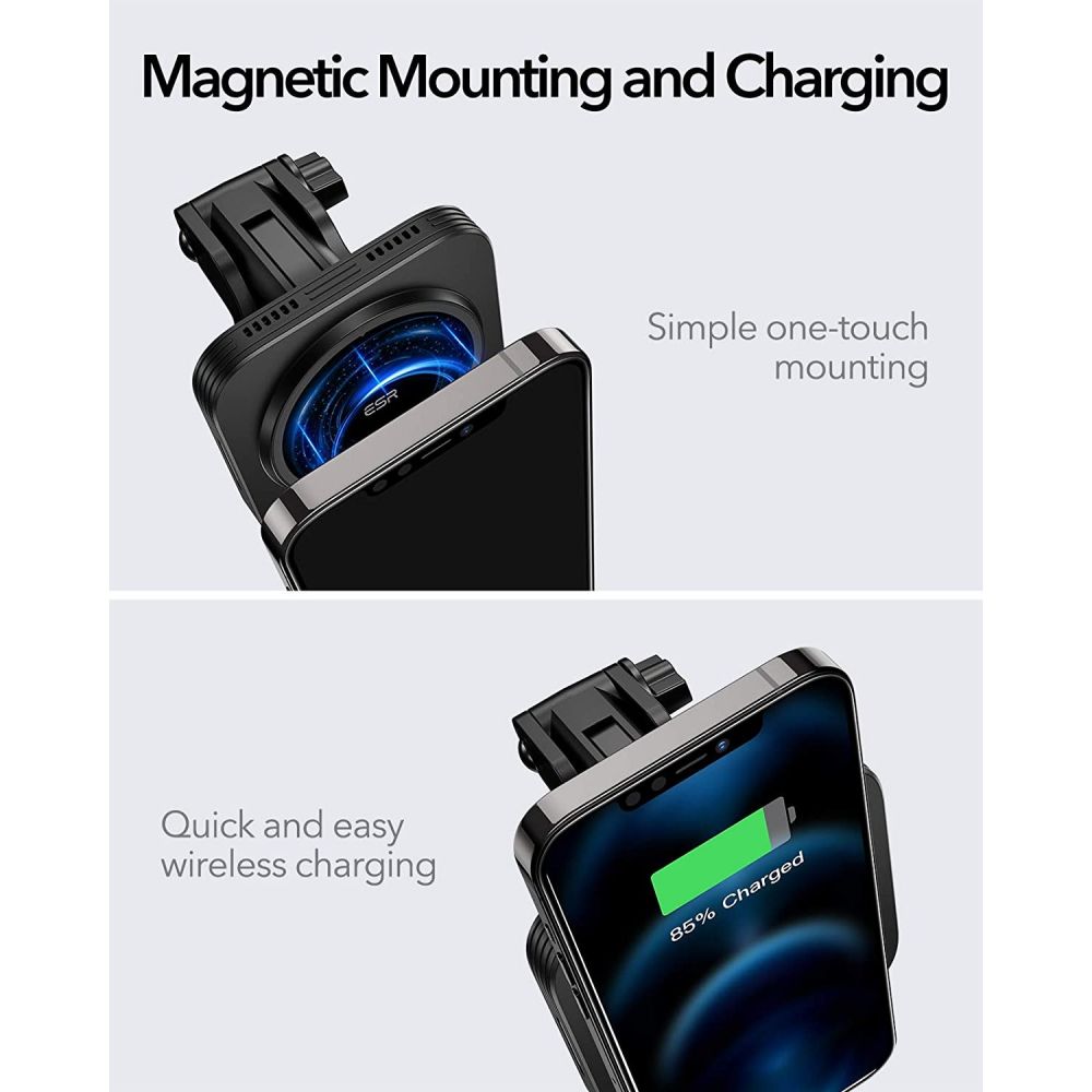 ESR - ESR Halolock Magnetic Magsafe Dashboard Car Mount - Svart
