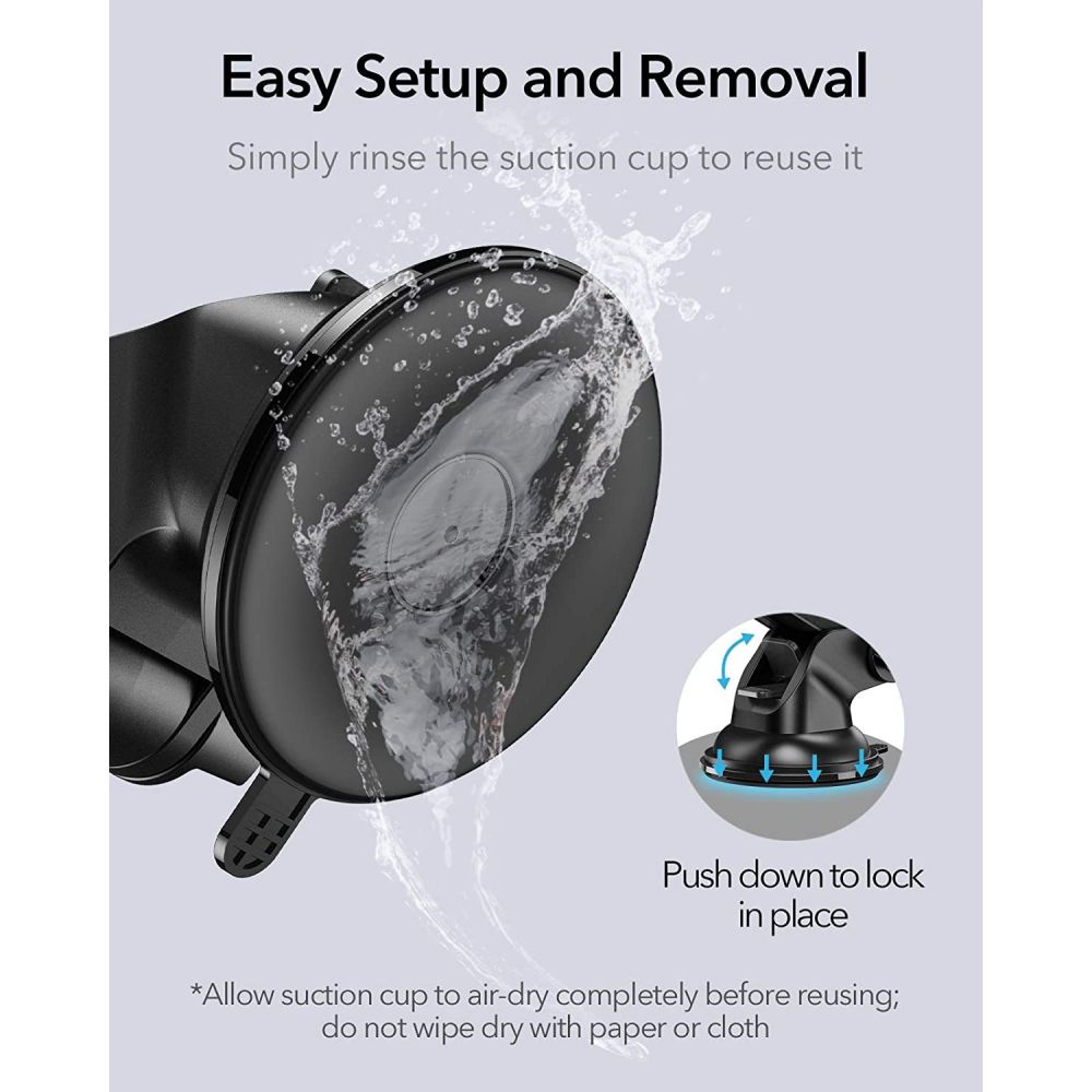 ESR - ESR Halolock Magnetic Magsafe Dashboard Car Mount - Svart