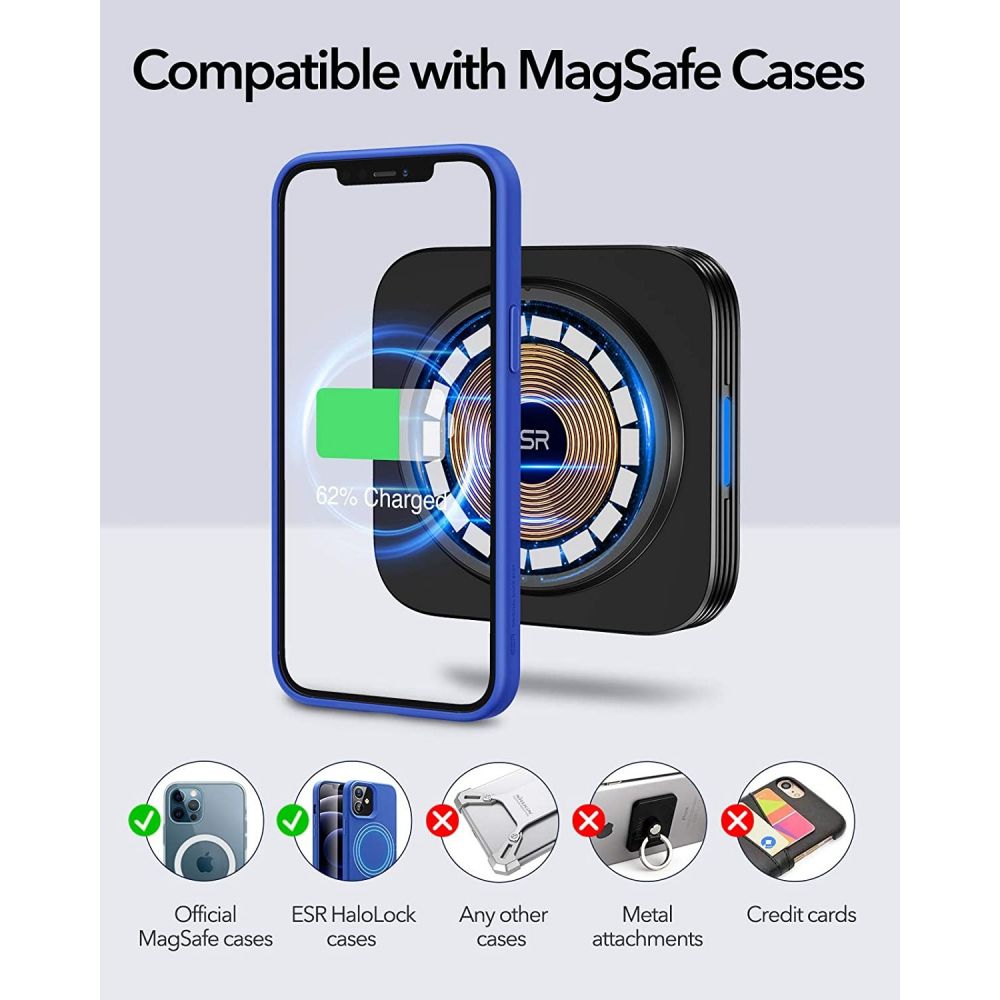 ESR - ESR Halolock Magnetic Magsafe Dashboard Car Mount - Svart