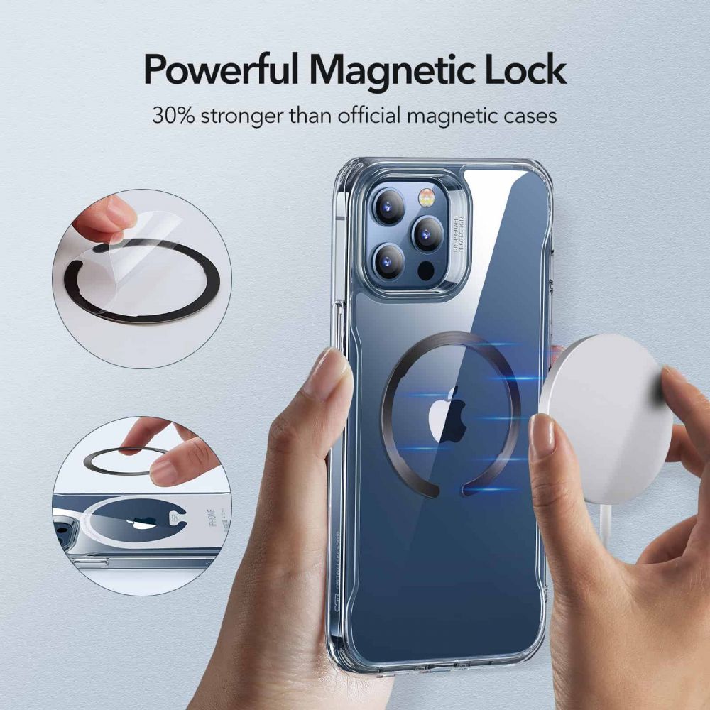 ESR - ESR - Halolock Magsafe Universal Magnetic Ring - Svart & Silver