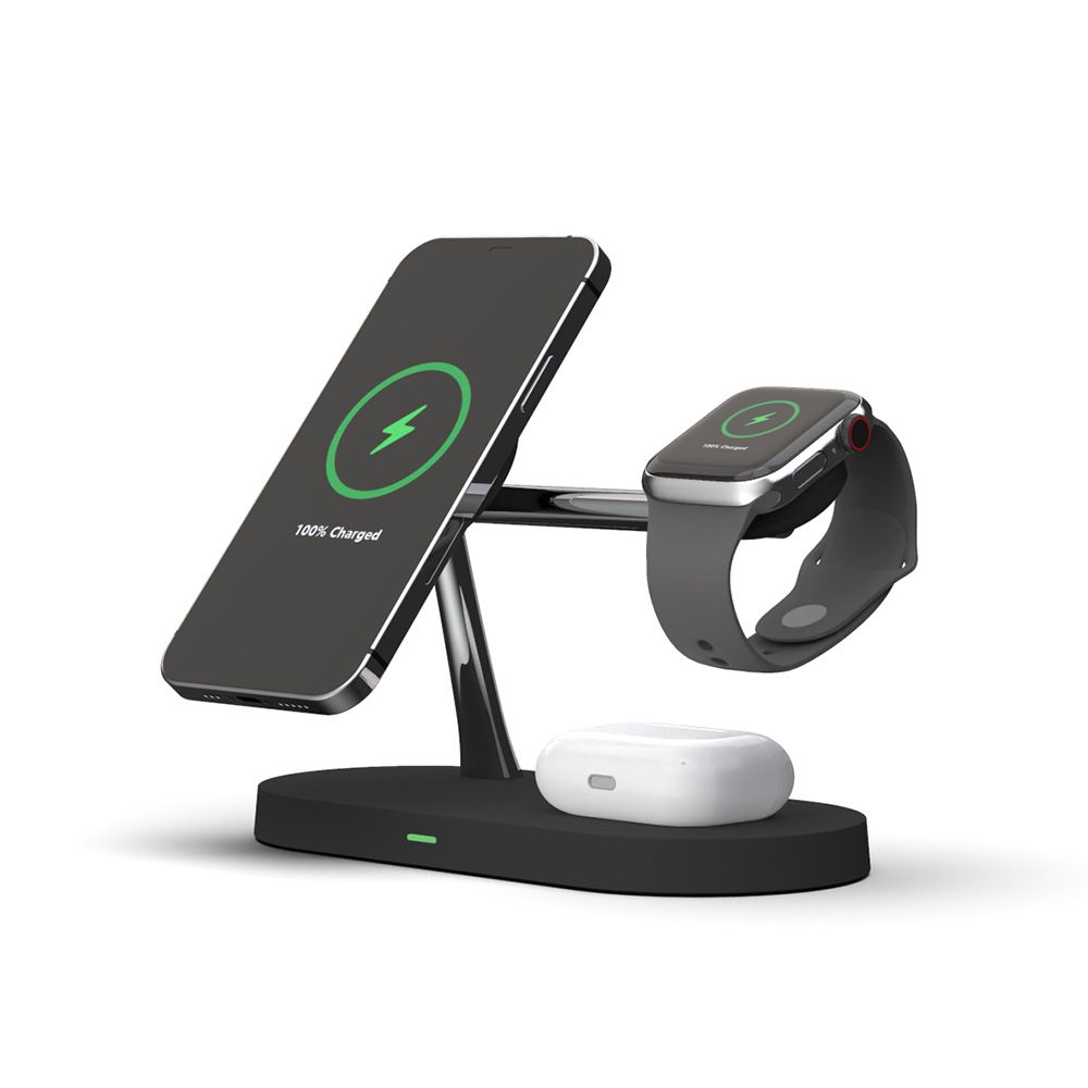 Tech-Protect - 3in1 Magsafe Trådlös laddare iPhone / Apple Watch / AirPods Svart