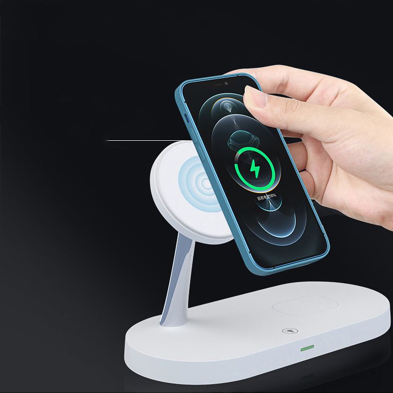 Tech-Protect - 3in1 Magsafe Trådlös laddare iPhone / Apple Watch / AirPods - Vit