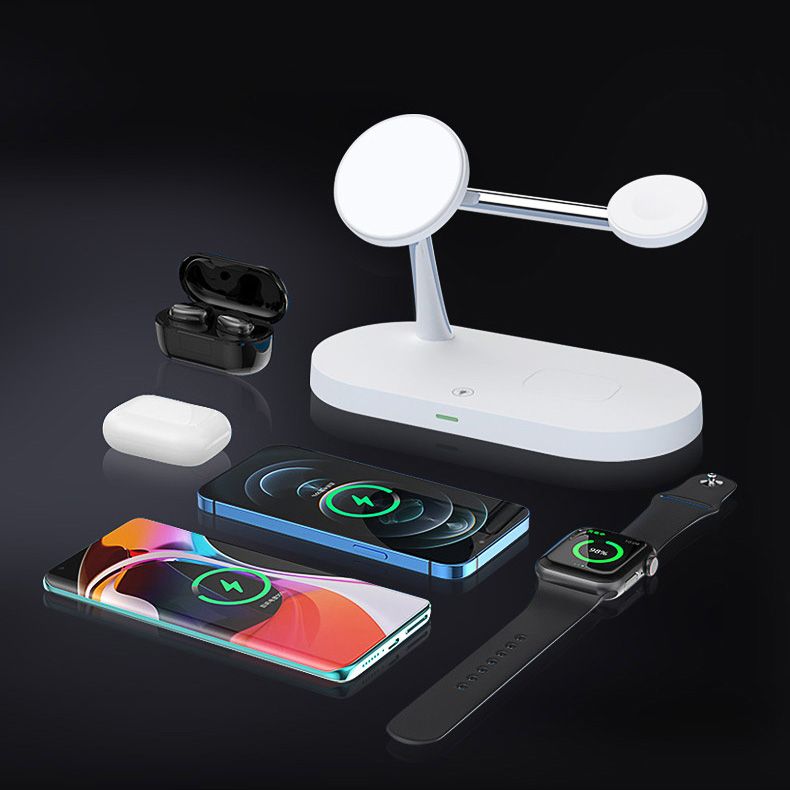 Tech-Protect - 3in1 Magsafe Trådlös laddare iPhone / Apple Watch / AirPods - Vit