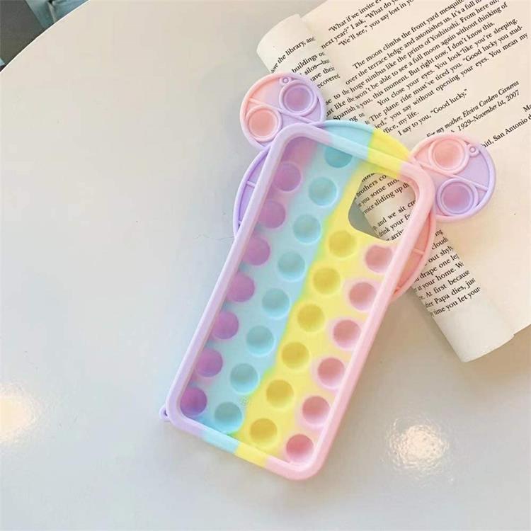 Fidget Toys - Panda Pop it Fidget Multicolor Skal till iPhone 11