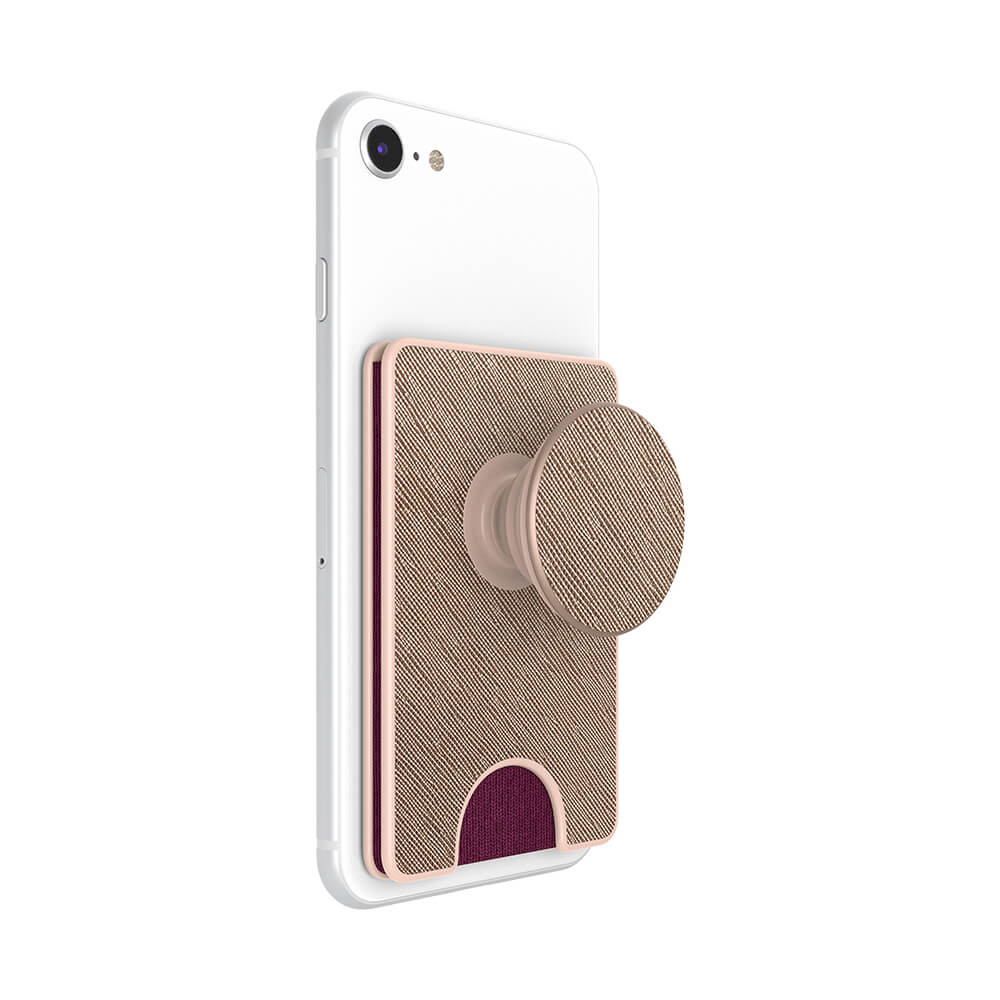 PopSockets
POPSOCKETS Wallet Avtagbar Mobil Plånbok PopWallet - Saffiano Rose Gold