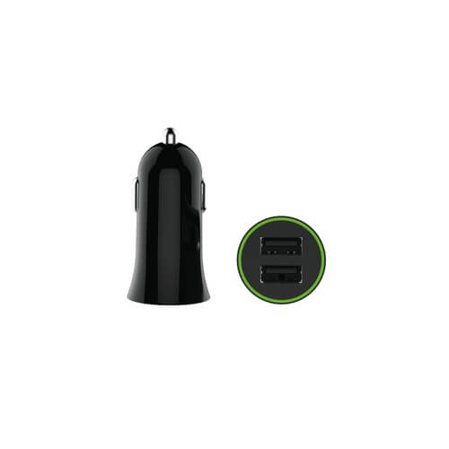 Essentials - Essentials Billaddare 12W 2xUSB-A, svart