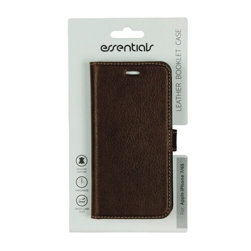 Essentials
Essentials iPhone 6/7/8/SE (2020), Läder wallet 3 kort, brun
