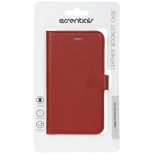 Essentials
Essentials iPhone 6/7/8/SE (2020), Läder wallet 3 kort, röd