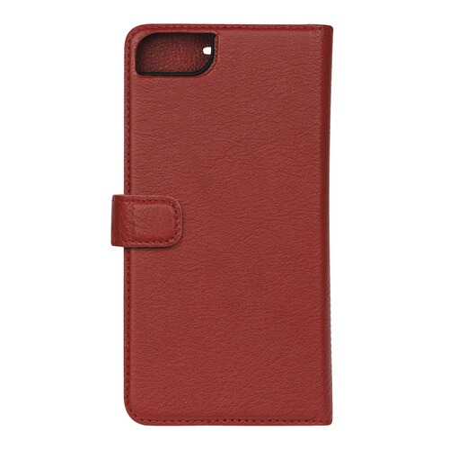 UTGATT1 - Essentials iPhone 6/7/8/SE 2020, Läder wallet avtagbar, röd
