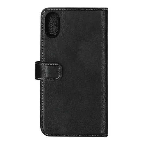UTGATT1 - Essentials iPhone X/Xs, Läder wallet avtagbar, svart