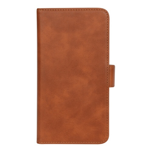 UTGATT1 - Essentials iPhone X/XS, PU wallet 3 kort avtagbar, ljus brun