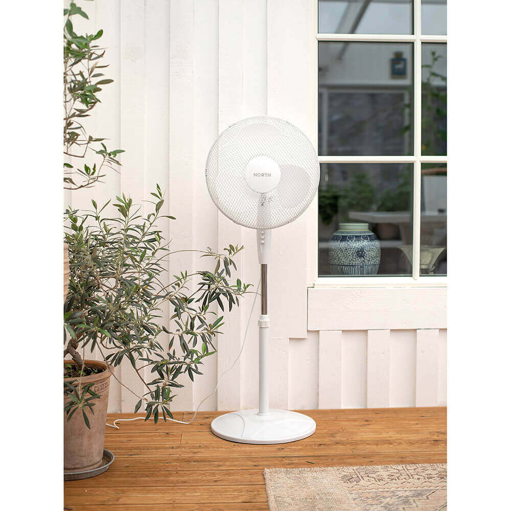 North - NORTH Golvfläkt 40cm Plast Vit