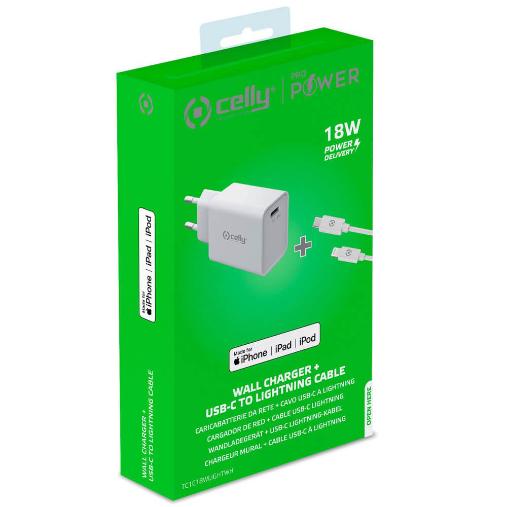 Celly
Celly - USB-laddkit PD USB-C -> Lightning 18W