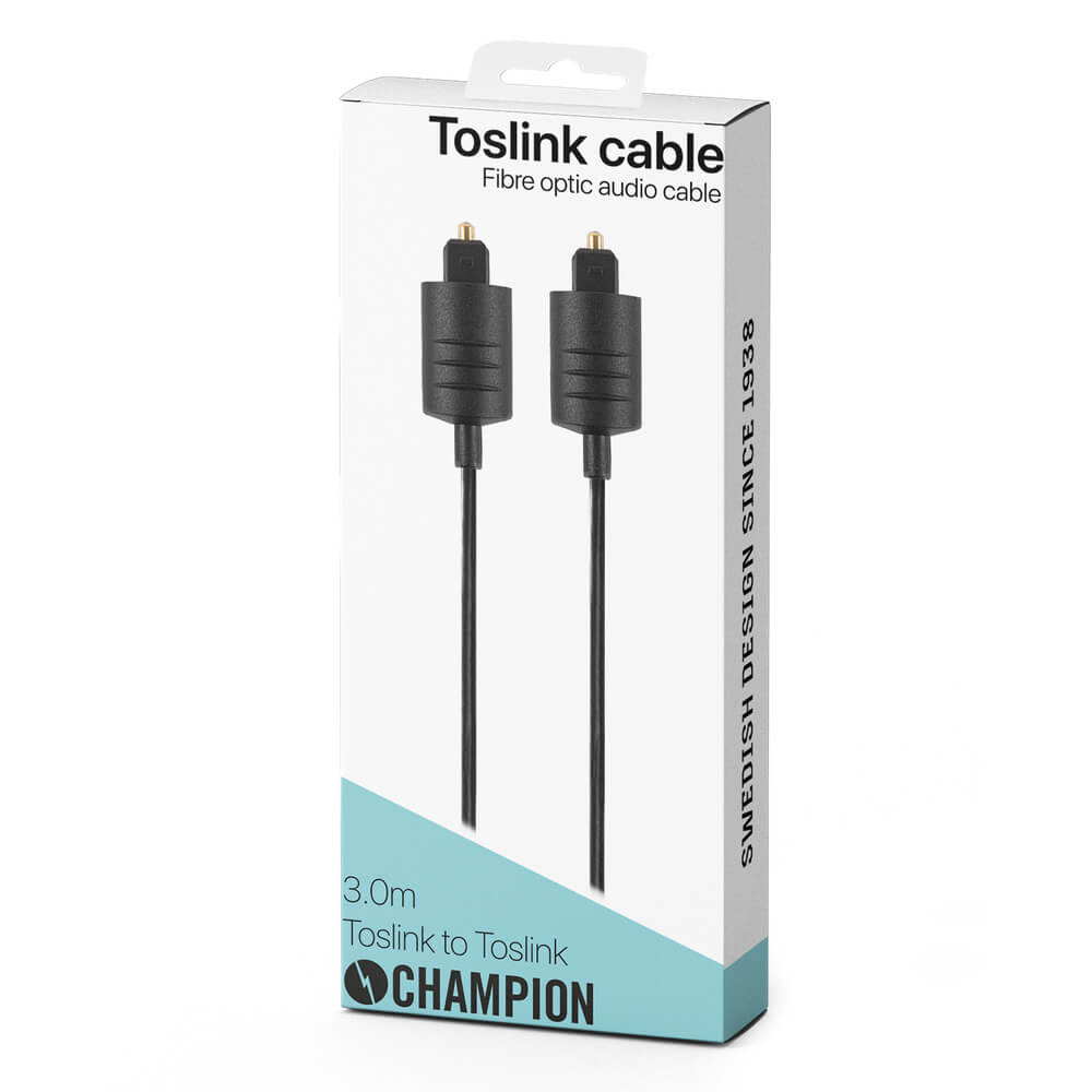 Champion - Champion Optisk Toslink-kabel 3.0m