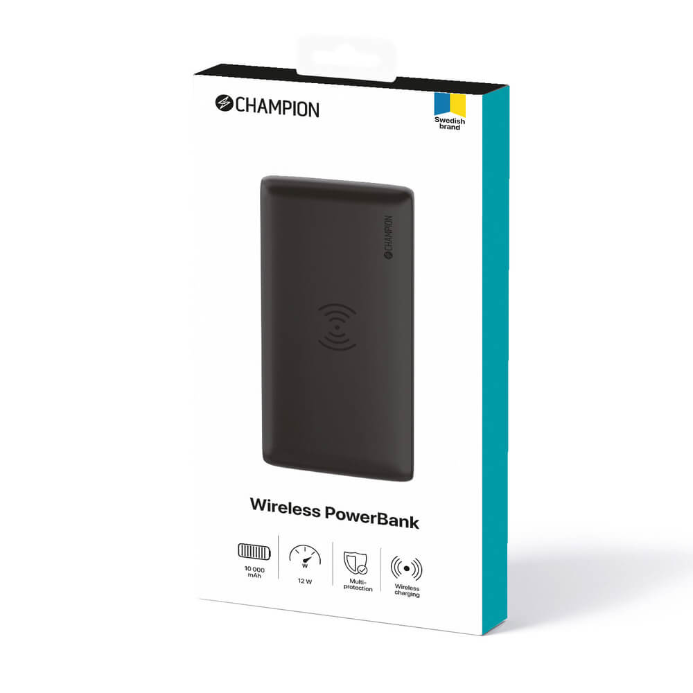 Champion - Champion PowerBank 10000 mAh 10W Wireless Charging