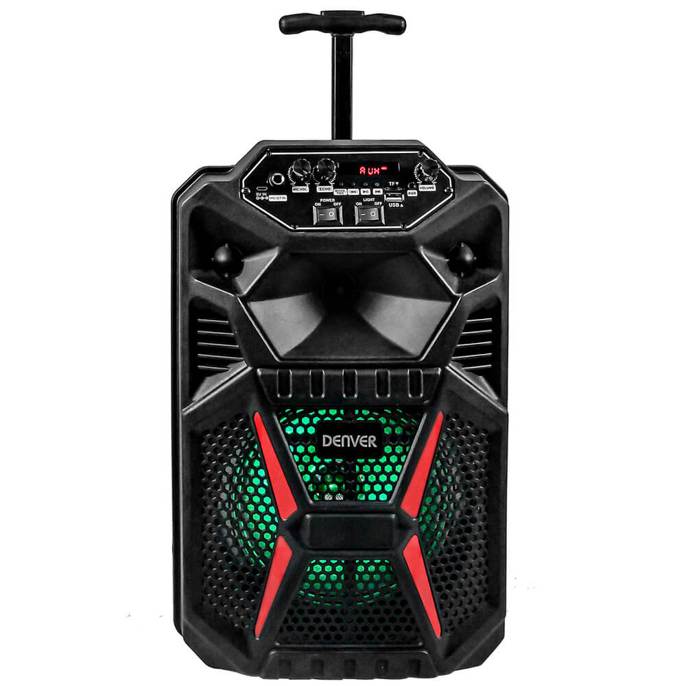 Köp Denver 8" Bluetooth trolley speaker with LEDlights TheMobileStore.se
