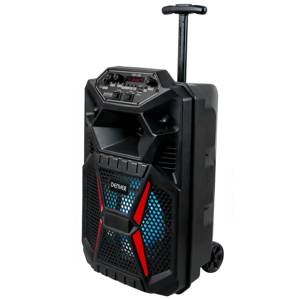 Köp Denver 8" Bluetooth trolley speaker with LEDlights TheMobileStore.se