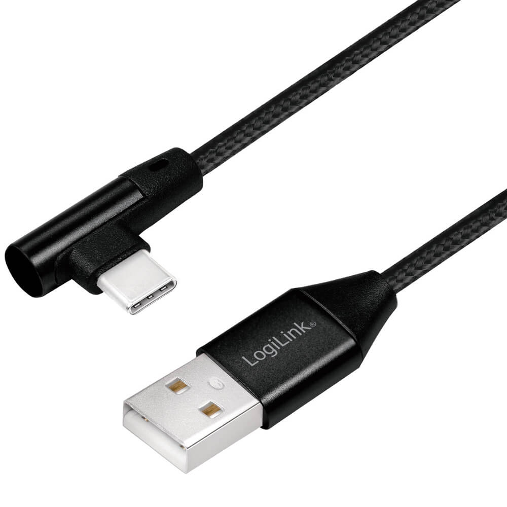 LogiLink - LogiLink Vinklad USB-C-kabel USB 2.0 Max 3A 0.3m