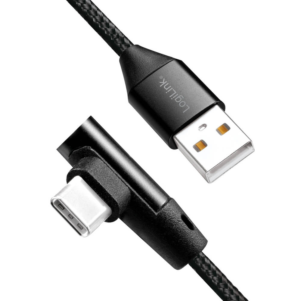 LogiLink - LogiLink Vinklad USB-C-kabel USB 2.0 Max 3A 0.3m