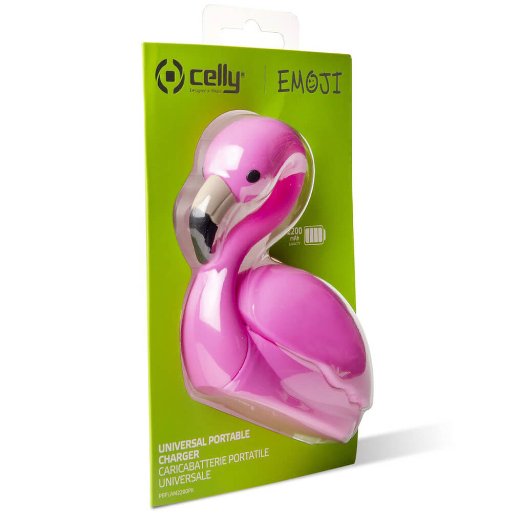 UTGÅTT CELLY PowerBank Emoji Flamingo 2200 mAh 