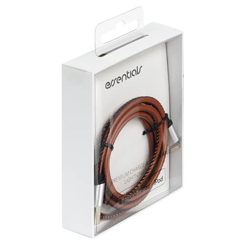 Essentials
Essentials USB-A - Lightning MFI kabel, konstläder, 1m, brun